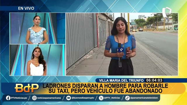 VMT: balean a taxista para robar su vehículo, pero ladrones terminan abandonando carro
