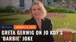‘Barbie’ director Greta Gerwig reacts to Jo Koy’s jokes on film during Golden Globes