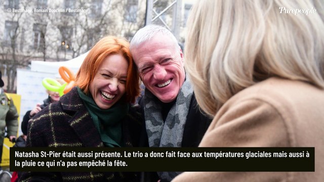 Brigitte Macron très chic pour braver le froid et la pluie : complicité de taille avec Didier Deschamps