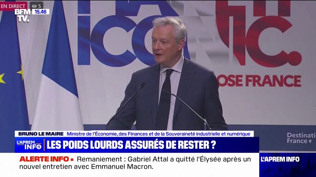 Bruno Le Maire: Nous avons transformé radicalement l'économie française et nous allons continuer