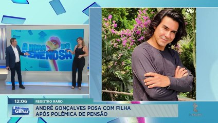 André Gonçalves posa com a filha após polêmica de pensão