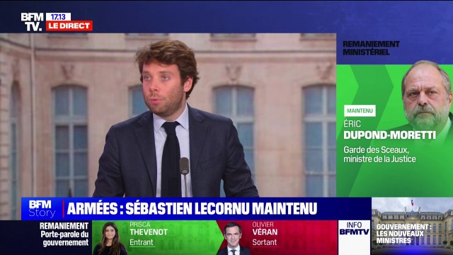Remaniement: le ministre des Armées, Sébastien Lecornu, est maintenu à son poste