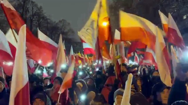 Tu jest Polska . Protest Wolnych Polaków w Warszawie