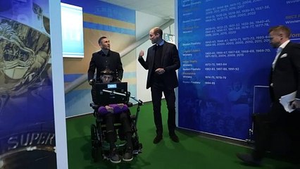 Prince William presents CBEs to Rob Burrow and Kevin Sinfiel