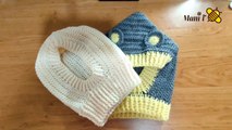 Crochet facile bonnet avec col