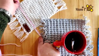 Crochet Cadeau facile  #Tapis_ de_ Mug أسهل طريقة لعمل سجادة ماج كروشيه