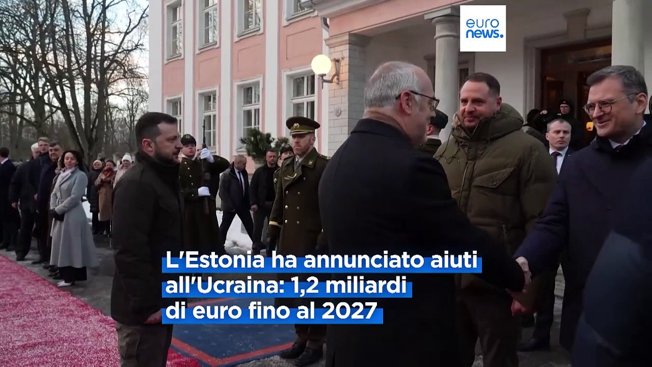 Ucraina, Zelensky vola in Estonia, aiuti militari per 1.2 miliardi: "niente pause dalla guerra"