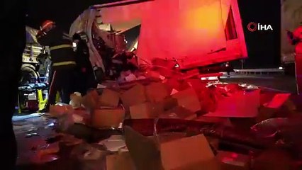 Anadolu Otoyolu'nda feci kaza! Ortalık savaş alanına döndü