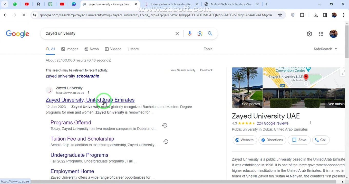 Zayed University Scholarships for International Students 2023-24 | Fully Funded Opportunities