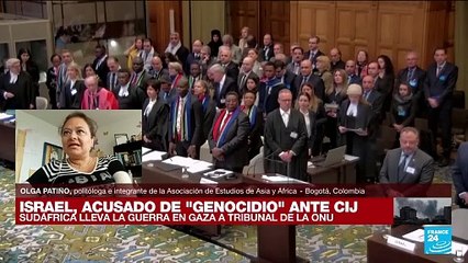 Olga Patiño: 'La evidencia central son testimonios de funcionarios israelíes apoyando el genocidio'