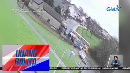 School bus, nawalan ng kontrol sa nagyeyelong kalsada | UB