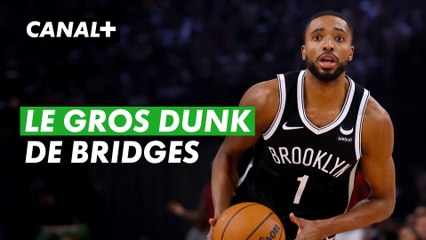 L'énorme dunk de Mikal Bridges - NBA Paris Game 2024