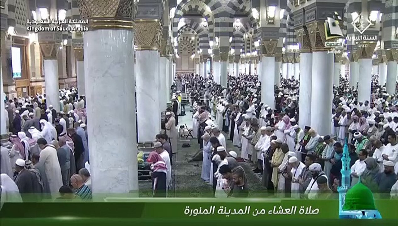 صلاة العشاء للشيخ علي الحذيفي اليوم الأربعاء 28...