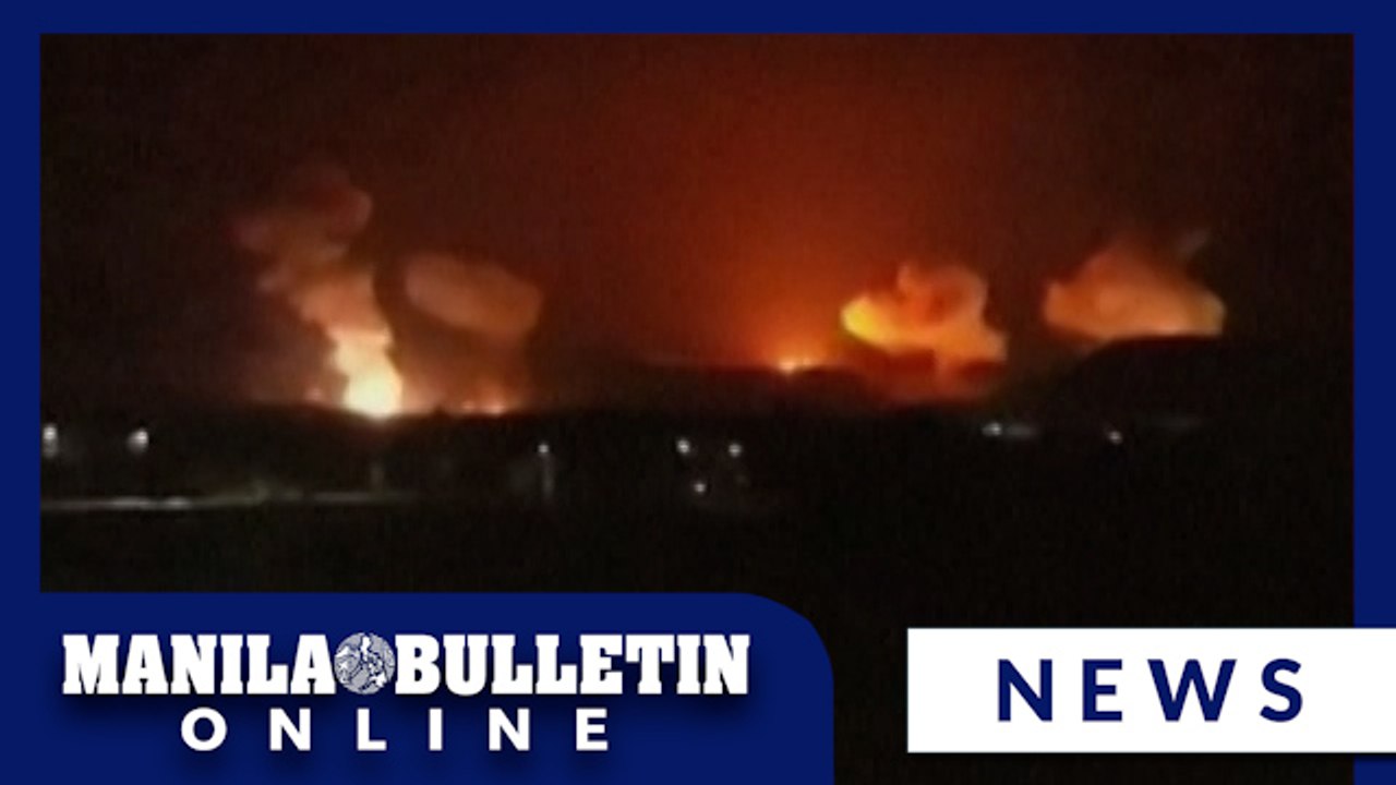 Huthi television broadcast shows airstrikes in Yemen