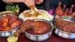 ASMR EATING SPICY CHICKEN CURRY,PRAWNS CURRY,MUTTON CURRY,CHICKEN LE_y_null