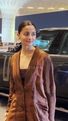 Beauty In Brown Alia Bhatt Arrives At Mumbai Airport