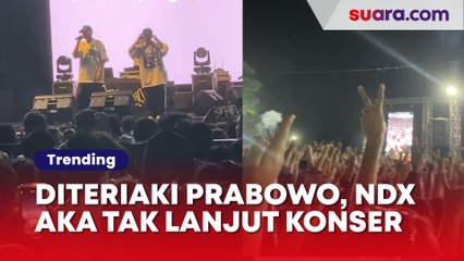 Geger Video NDX AKA Ngambek Tak Mau Lanjutkan Konser, Gara-gara Penonton Teriak Prabowo