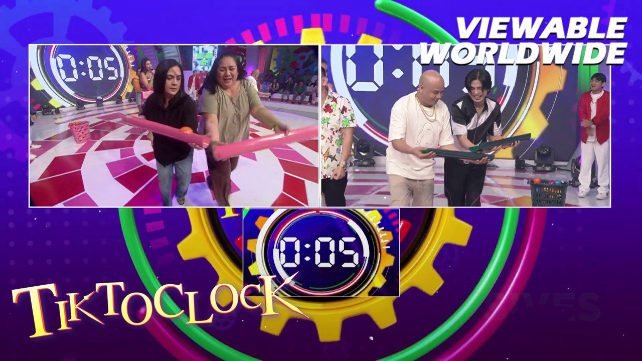 TiktoClock: Laban na laban ang Pink at Green Team sa Salulod Race!