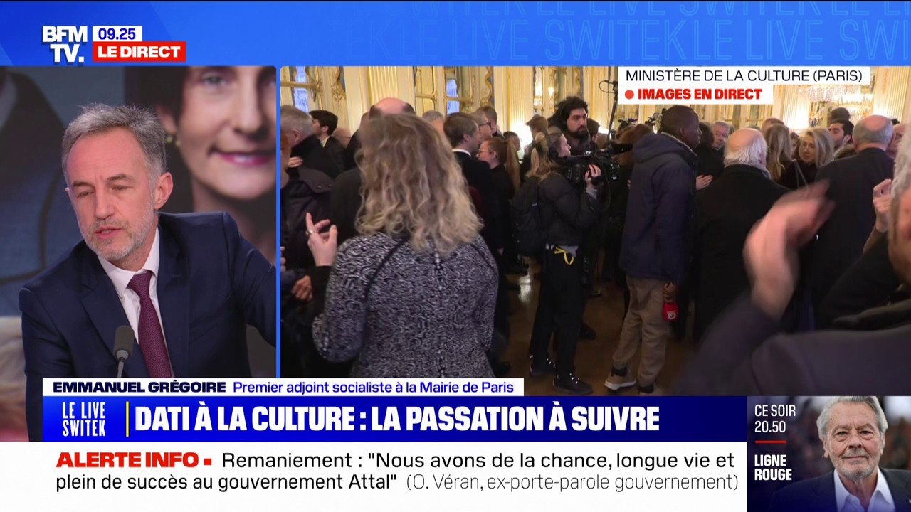 Rachida Dati, ministre de la Culture: "Je suis très soulagé d'avoir moins à la côtoyer" affirme Emmanuel Grégoire, premier adjoint à la mairie de Paris
