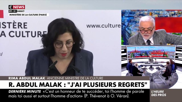 Revoir les discours de Rima Abdul Malak et de Rachida Dati lors de la passation de pouvoir ce matin au ministère de la Culture - Regardez