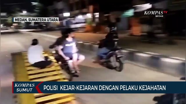 Detik-detik Polisi Kejar-kejaran dengan Pelaku Kejahatan di Medan