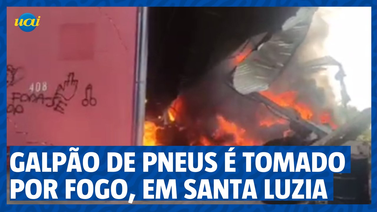 Santa Luzia: Incêndio em galpão com pneus assus...