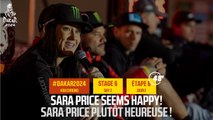 Sara Price seems rather happy after the stage - Stage 6 - #Dakar2024