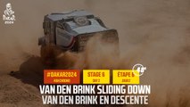 Van den Brink going down the dune - Stage 6 - #Dakar2024
