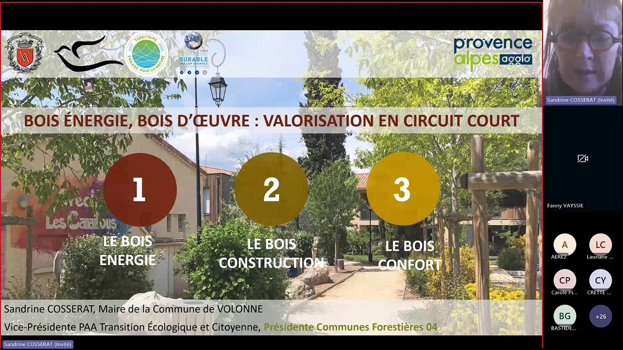 Webinaire ADEME Territoire Engagé « Bois énergie, bois d’œuvre : valorisation en circuits courts »