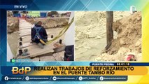 Realizan trabajos de reforzamiento en puente Tambo Río que une Puente Piedra y Comas