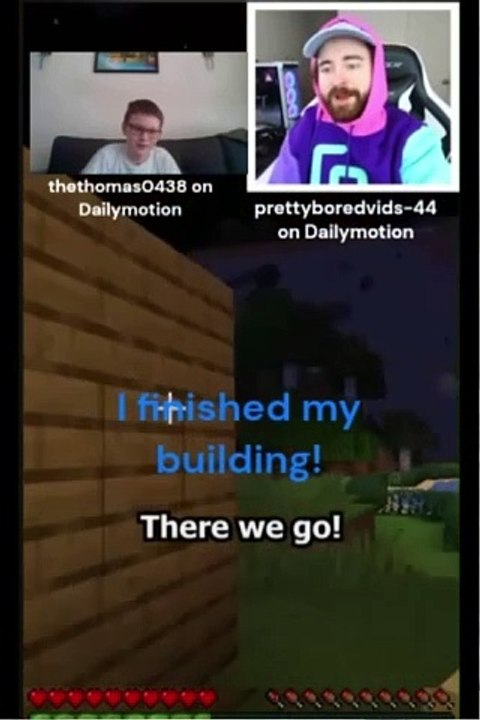 Playing Minecraft Survival with PrettyBoredVids but I did a DisneyLand building