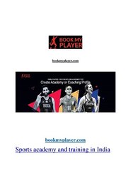 Sports Training Academy in India