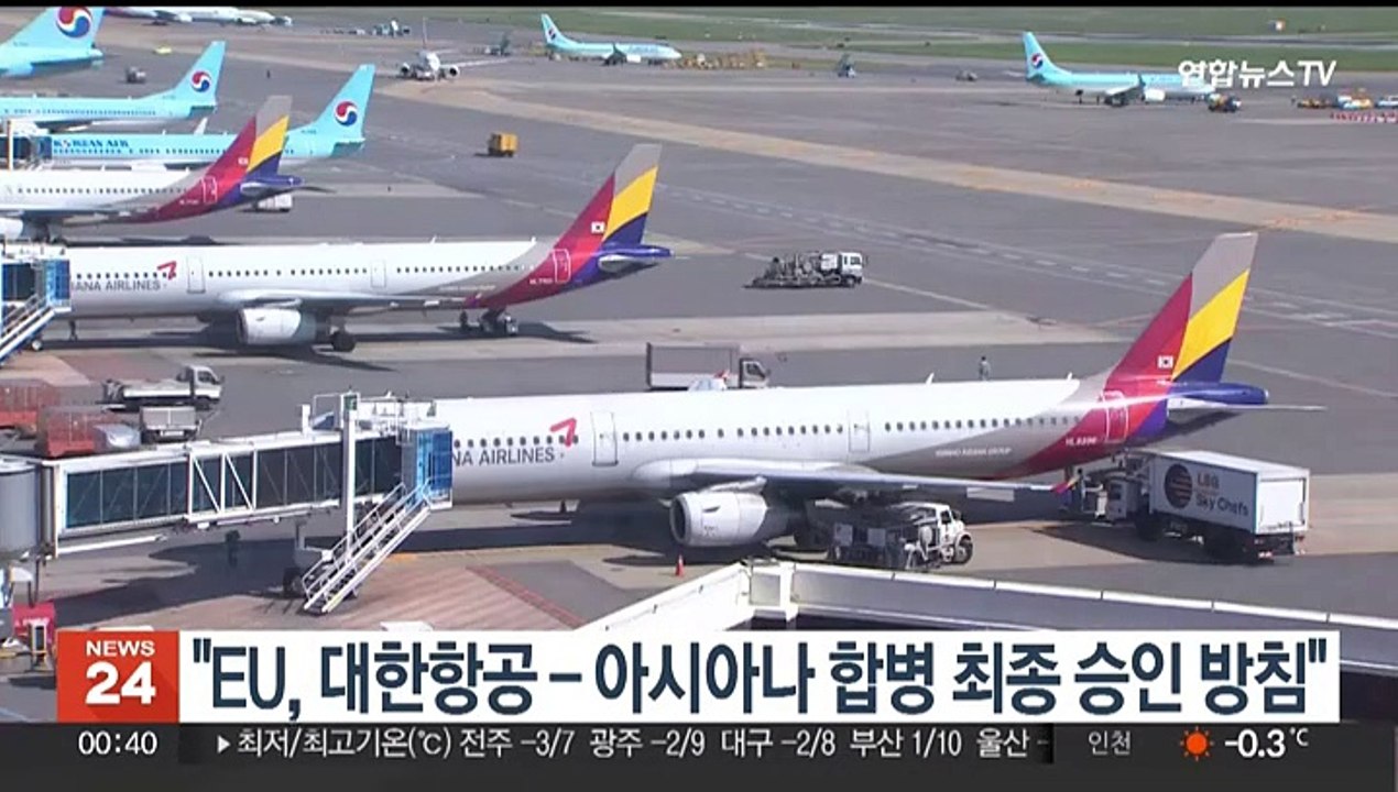 "EU, 대한항공­아시아나 합병 최종 승인 방침"