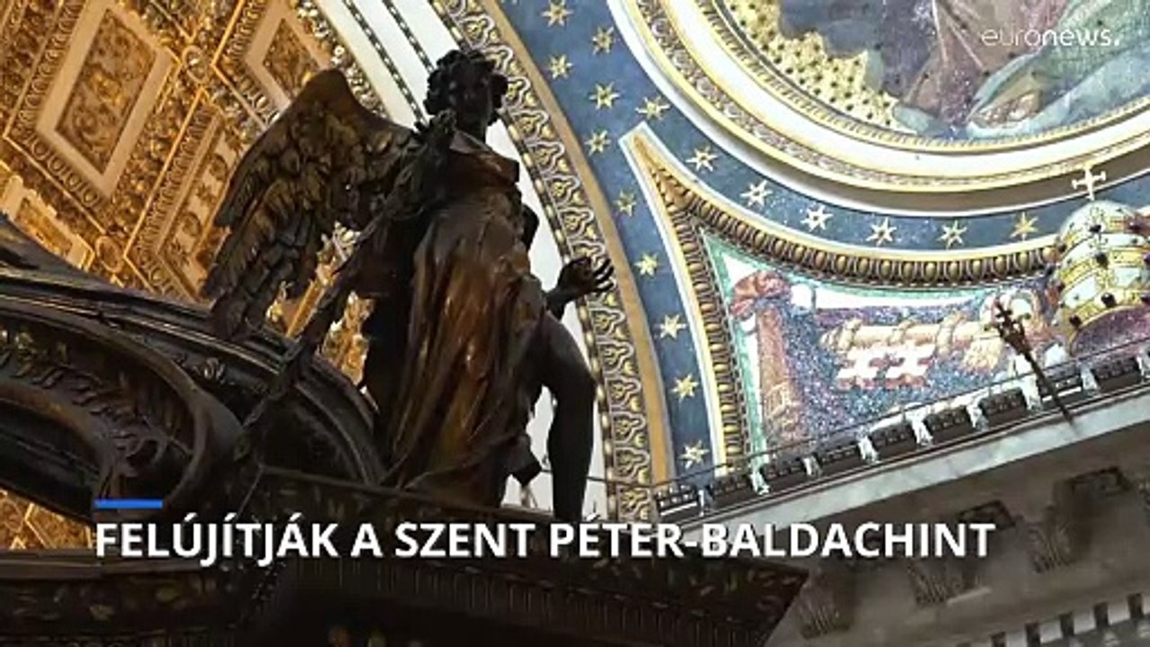 Felújítják a Szent Péter-bazilika főoltára feletti baldachint