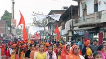 sidhi: Saffron Yatra started with musical instruments, city echoed wit