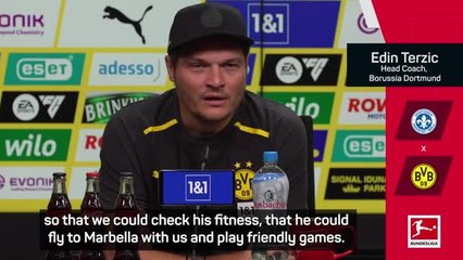 Terzic thrilled with Sancho's return to Dortmund