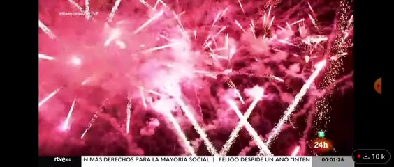 Feliz año nuevo 2024 en españa del canal 24hrs