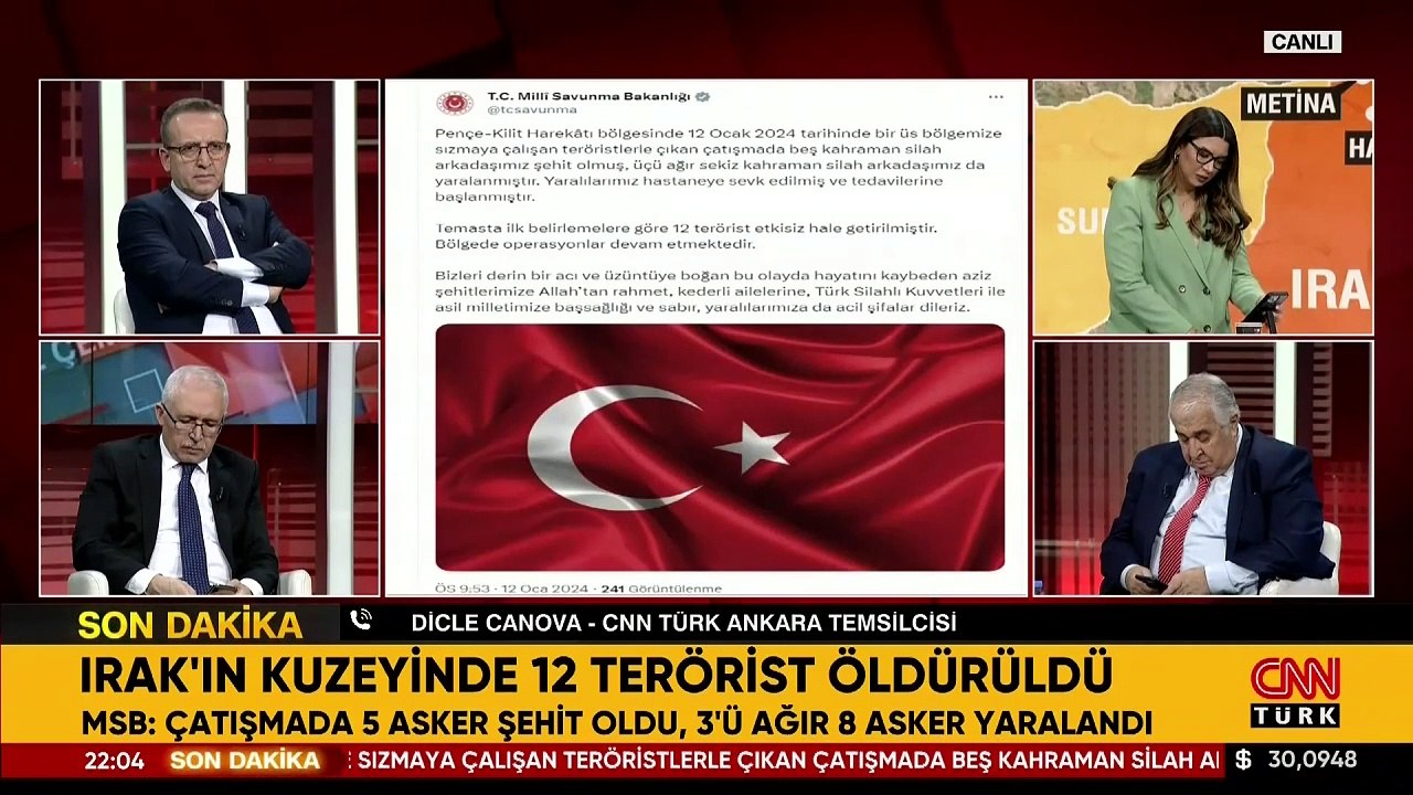 Son dakika: Irak’ın kuzeyinde 9 asker şehit oldu!  MSB: 15 terörist etkisiz hale getirildi