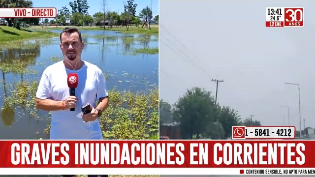 Corrientes: más de 1000 familias fueron evacuadas después del temporal