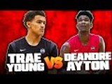 TRAE YOUNG vs DEANDRE AYTON Crazy Peach Jam Matchup!! Young NBA Stars Face Off in High School