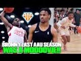 Bronny James LAST AAU SEASON Was A Movie!! Improved SO MUCH in the Last Year