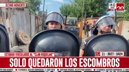 Derribaron dos bunkers narco en Rosario