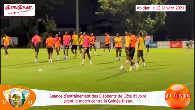 CAN 2023 - Séance d’entraînement des Eléphants de Côte d’Ivoire avant le match contre la Guinée-Bissau
