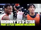 Bronny James GOES OFF vs 5-STAR GUARD Simeon Wilcher!! Strive 4 Greatness vs City Rocks Nike EYBL