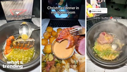 TikToker Makes Gourmet Meals in Dorm Room