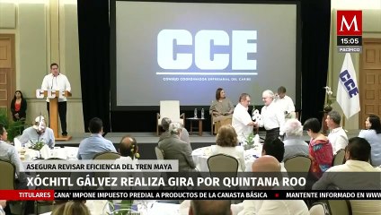 Xóchitl Gálvez critica al gobierno y aboga por revisar el Tren Maya en su visita a Cancún