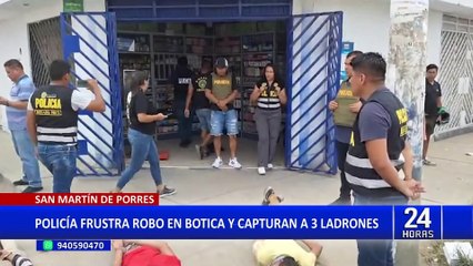 SMP: capturan a tres extranjeros tras intento de robo en farmacia