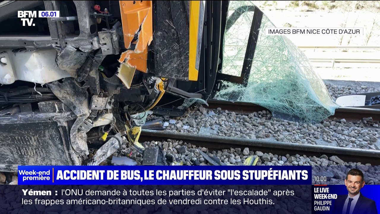 Alpes-Maritimes: un bus chute d'une dizaine de mètres, le chauffeur positif au stupéfiants