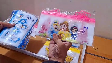 Unboxing and Review of Cartoon Stationery Zip Pouch for Pen Pencil and Multi Utility Best for Return Navratri Gifts