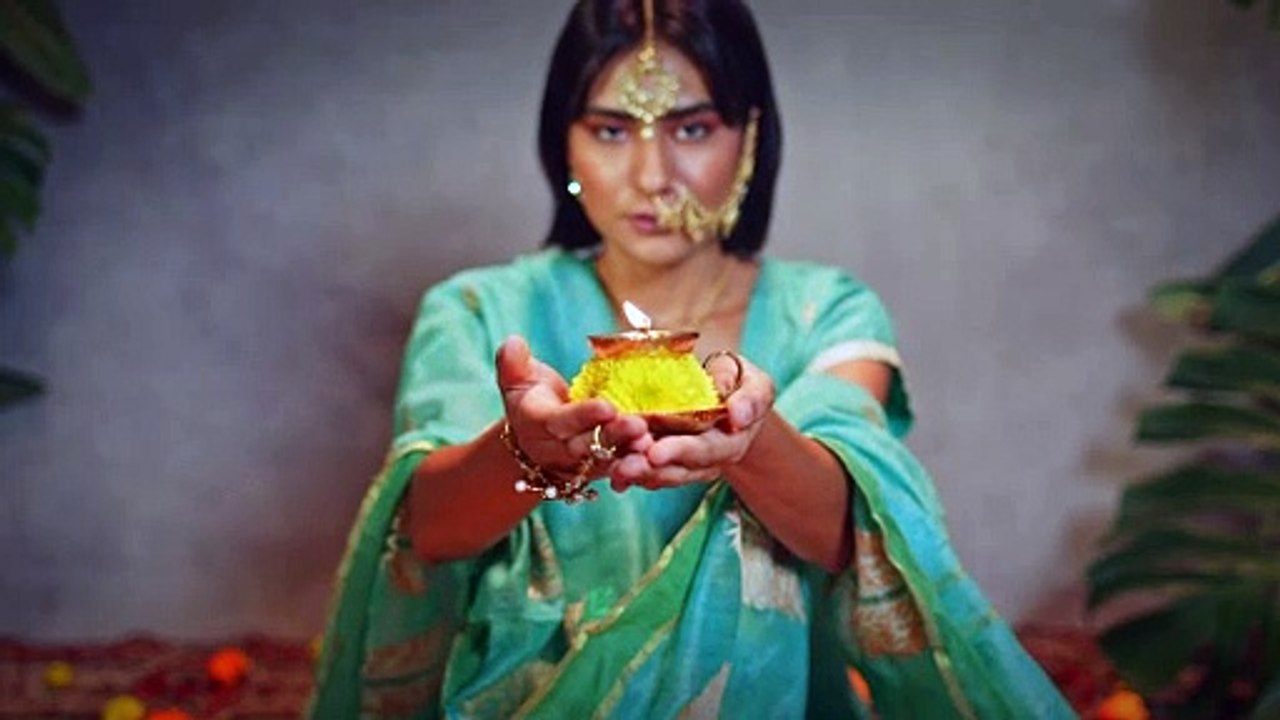 adorned in face jewelry a young indian woman